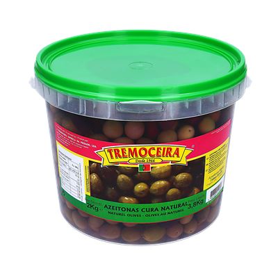 Azeitona de Cura Natural Tremoceira 28/32 Balde 3,8kg