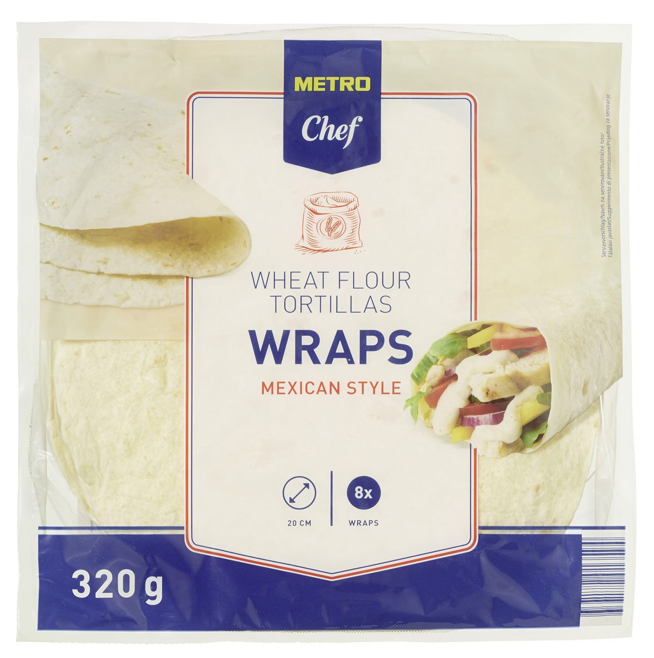 METRO Chef Tortilla Wrap 20 Cm 8 Un 320G