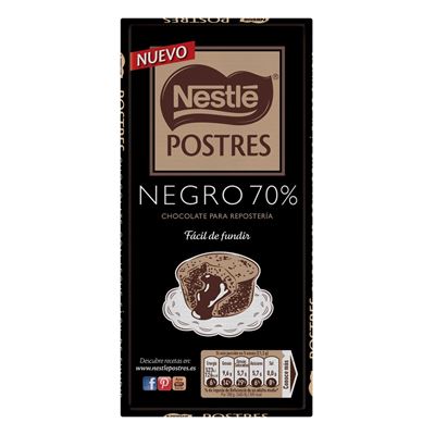 Chocolate de Culinária Nestlé Postres 70% Cacau 170g