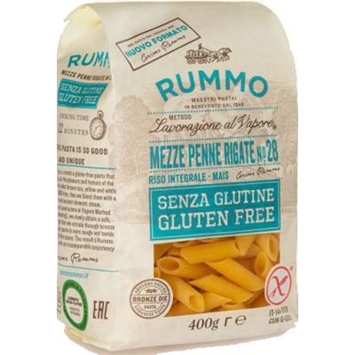 Massa Mezze Penne Rigate Sem Glúten Rummo N.28 400g