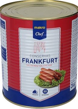 Salsichas Frankfurt METRO Chef Lata 50 Unidades