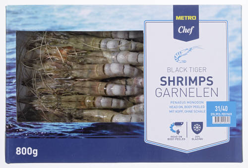METRO Chef Camarão Black Tiger 30/40 800 G