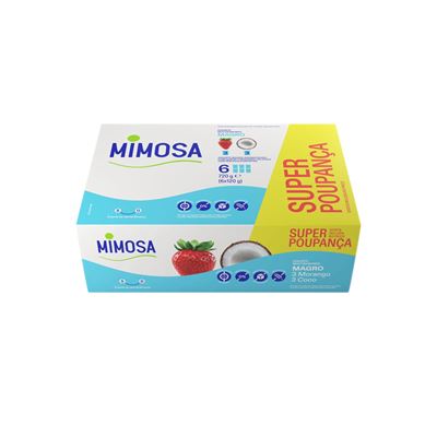 Iogurte Magro Aromatizado Morango e Coco Mimosa 6x120g