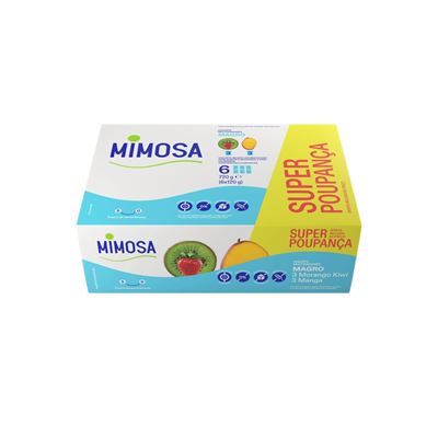 Iogurte Magro Aromatizado Mimosa Morango e Manga 6x120g