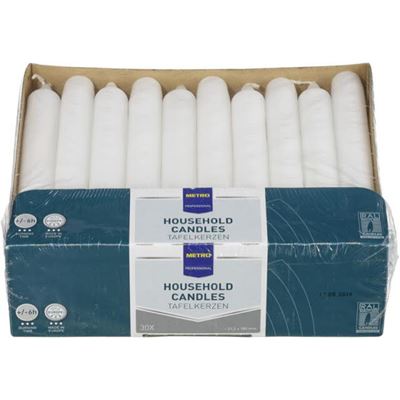 Vela de Mesa METRO Professional Branca 21,5x180 mm