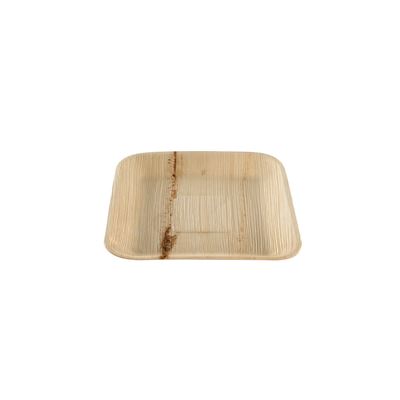 Prato Quadrado Folha de Palma Ecoline 20cm 25un