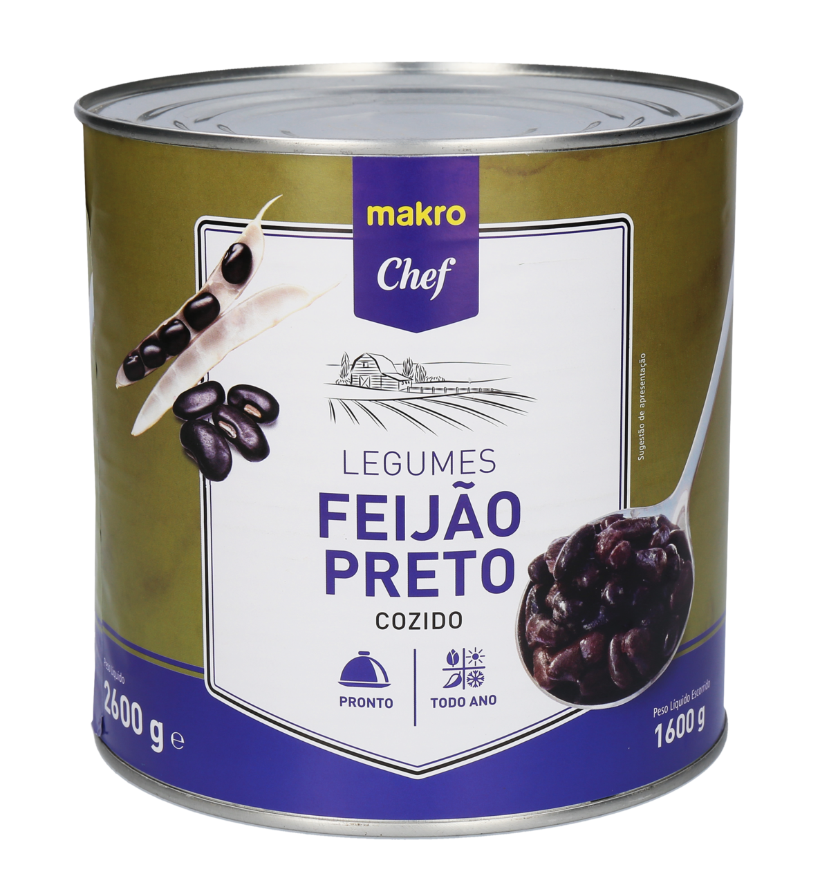 METRO Chef Feijao Preto Lata 2,6 Kg