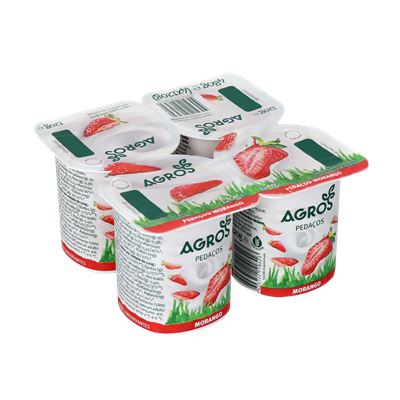 Iogurte Pedaços Morango Agros 4x120g