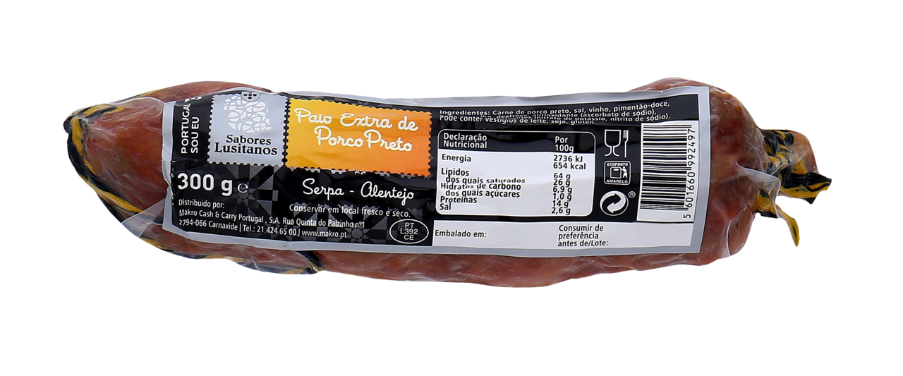SABORES LUSITANOS Paio Extra De Porco Preto 300G