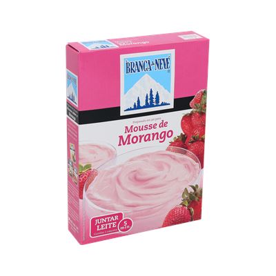Preparado para Mousse de Morango Branca de Neve 125g