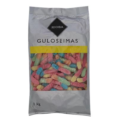 Gomas Minhoca Ácidas Rioba 1kg