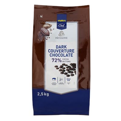 Chocolate Negro METRO Chef 72% em Botões 2,5kg