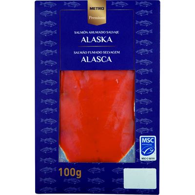 Salmão Fumado Selvagem do Alasca METRO Premium 100g