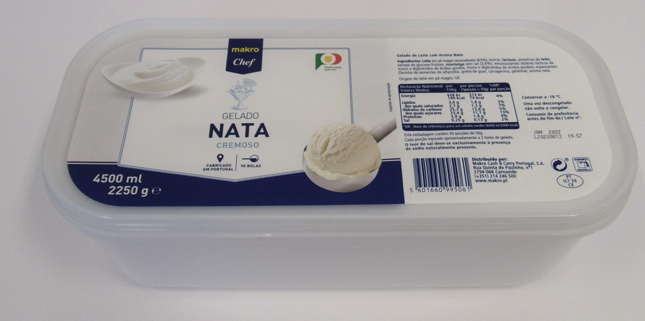 METRO Chef Gelado Nata 4,5 L