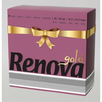 Guardanapos Renova Go 39x39cm 2 Folhas Bordô 40un