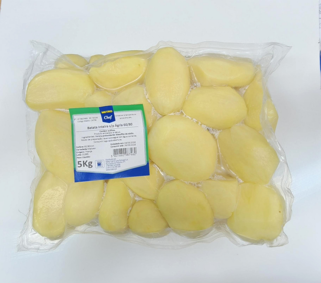 METRO Chef Batata Fresca Inteira Agria S/Pele 60/80 5kg