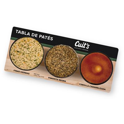 Tábua 3 Patês Cuit's 225g