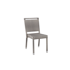 METRO PROFESSIONAL Cadeira Aluminio/Rattan S/Braços Cinza