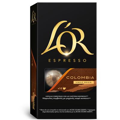 Cápsulas de Café L'OR Colombia 10 Unidades