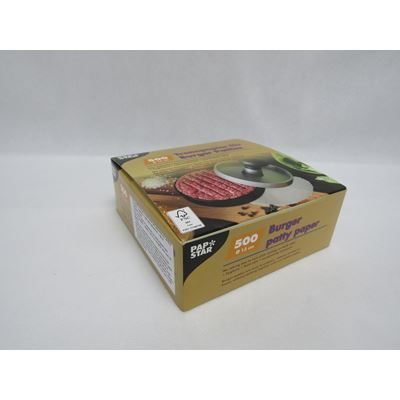 Folhas Separadoras para Hambúrguer Papstar 13cm 500 Unidades