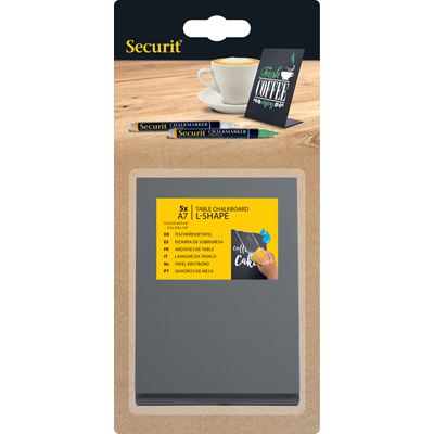 Securit Expositores em L A7 Preto (Pack 5)