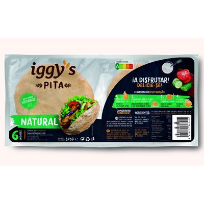 Pão Pita Natural Iggy's 6un 375g