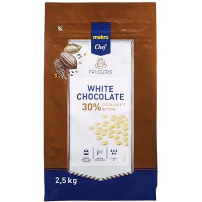 Cobertura de Chocolate Branco METRO Chef Botões 30% 2,5kg
