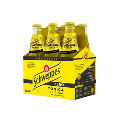 Água Tónica Schweppes Zero 6x20cl
