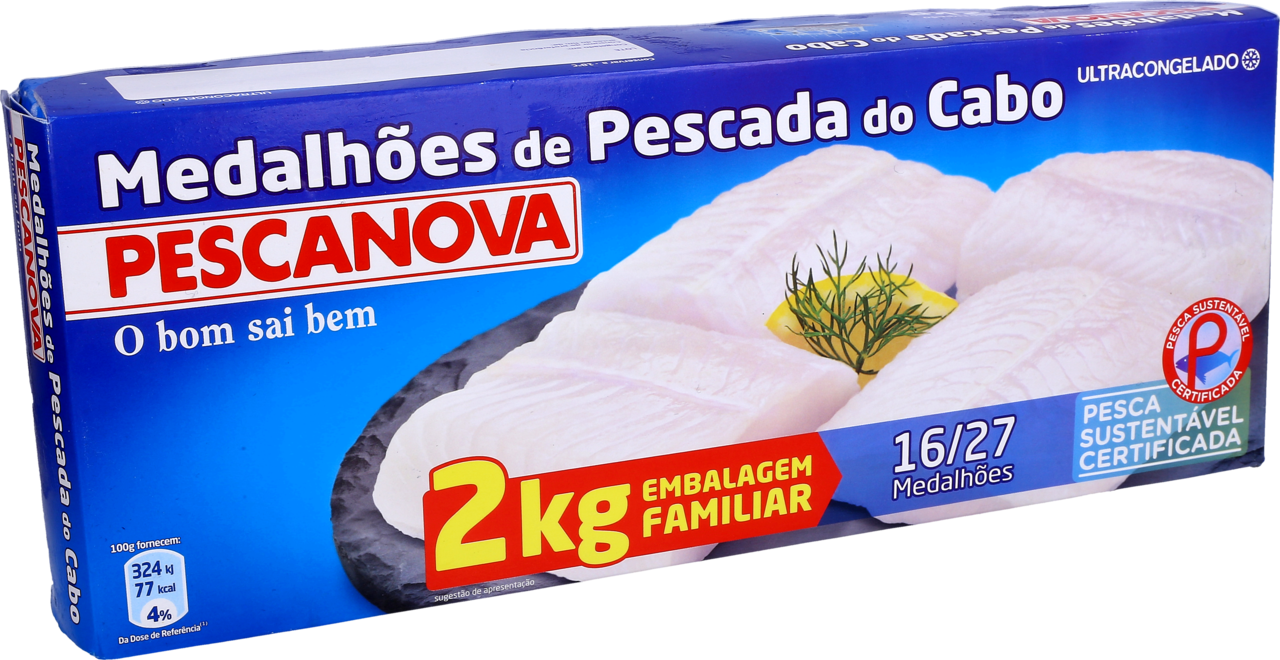 PESCANOVA Medalhoes Pescada Sem Pele 2 Kg