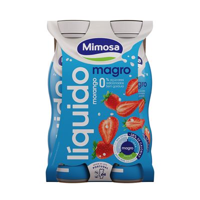 Iogurte Líquido Magro Mimosa Morango 4x151ml
