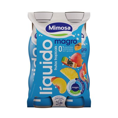 Iogurte Líquido Magro Mimosa Frutos Tropicais 4x151ml