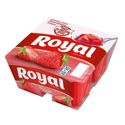 Gelatina Royal Morango 4x90g