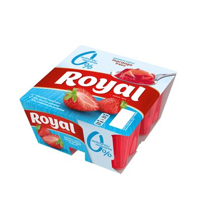 Gelatina Royal Morango sem Açúcar 4x90g