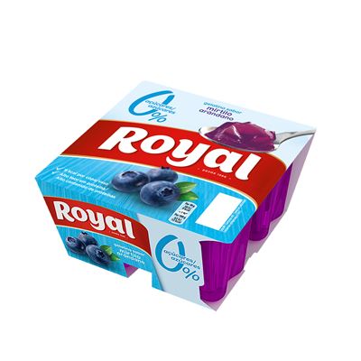 Gelatina Royal Mirtilo sem Açúcar 4x90g