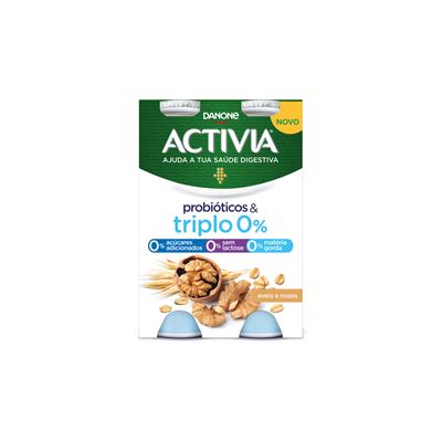 Iogurte Líquido Activia Aveia e Noz 4x155g