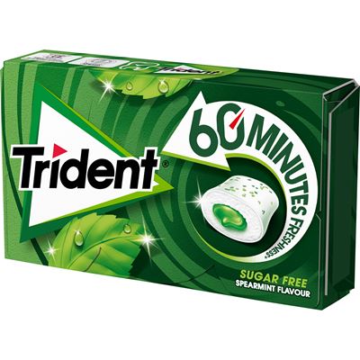 Pastilhas Elásticas Trident Spearmint 16x22g