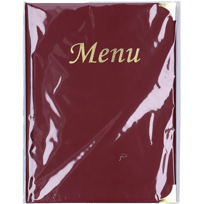 Capa de Menu Securit Basic A4 Vermelho