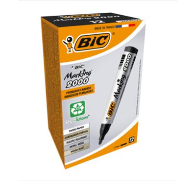 Marcador Permanente BIC Preto (Caixa 12 un.)