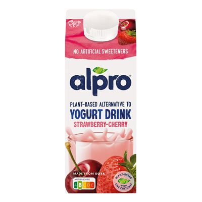 Iogurte Líquido Vegetal Alpro Morango e Cereja 750ml