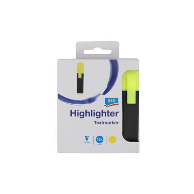 Marcador Fluorescente ARO Amarelo (Pack 12)
