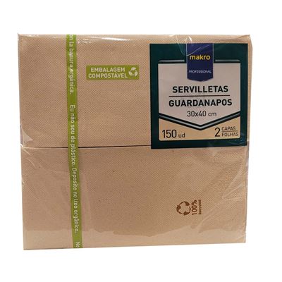Guardanapos METRO Professional Dobrados 2 Folhas Natural 150un