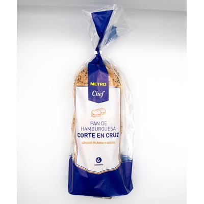 Pão para Hambúrguer METRO Chef Max Burger Mix com Sésamo 450g