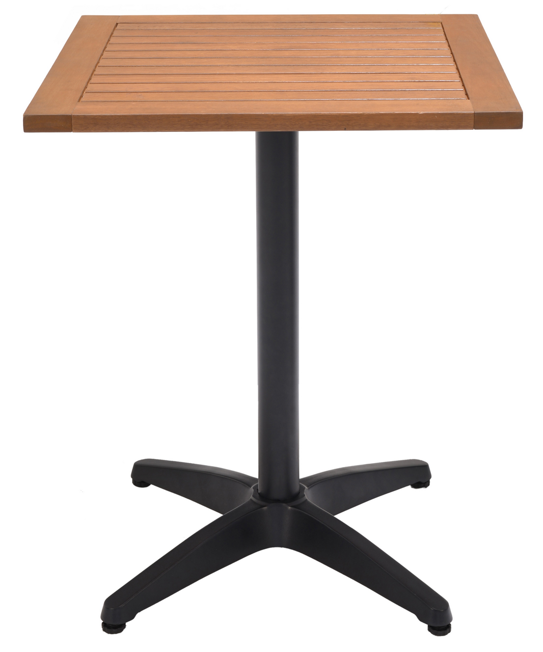 METRO PROFESSIONAL Mesa com estrutura de alumínio e tampo de madeira dimensões 60x60cm