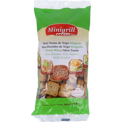 Mini Tostas Diatosta Integrais com Sésamo 180g