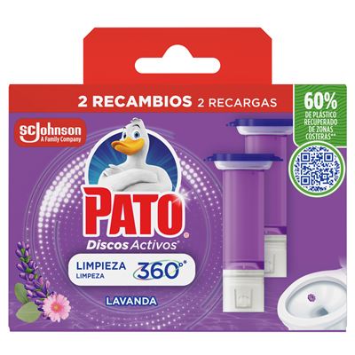 Discos Adesivos Sanitários Pato Lavanda 2 Recargas