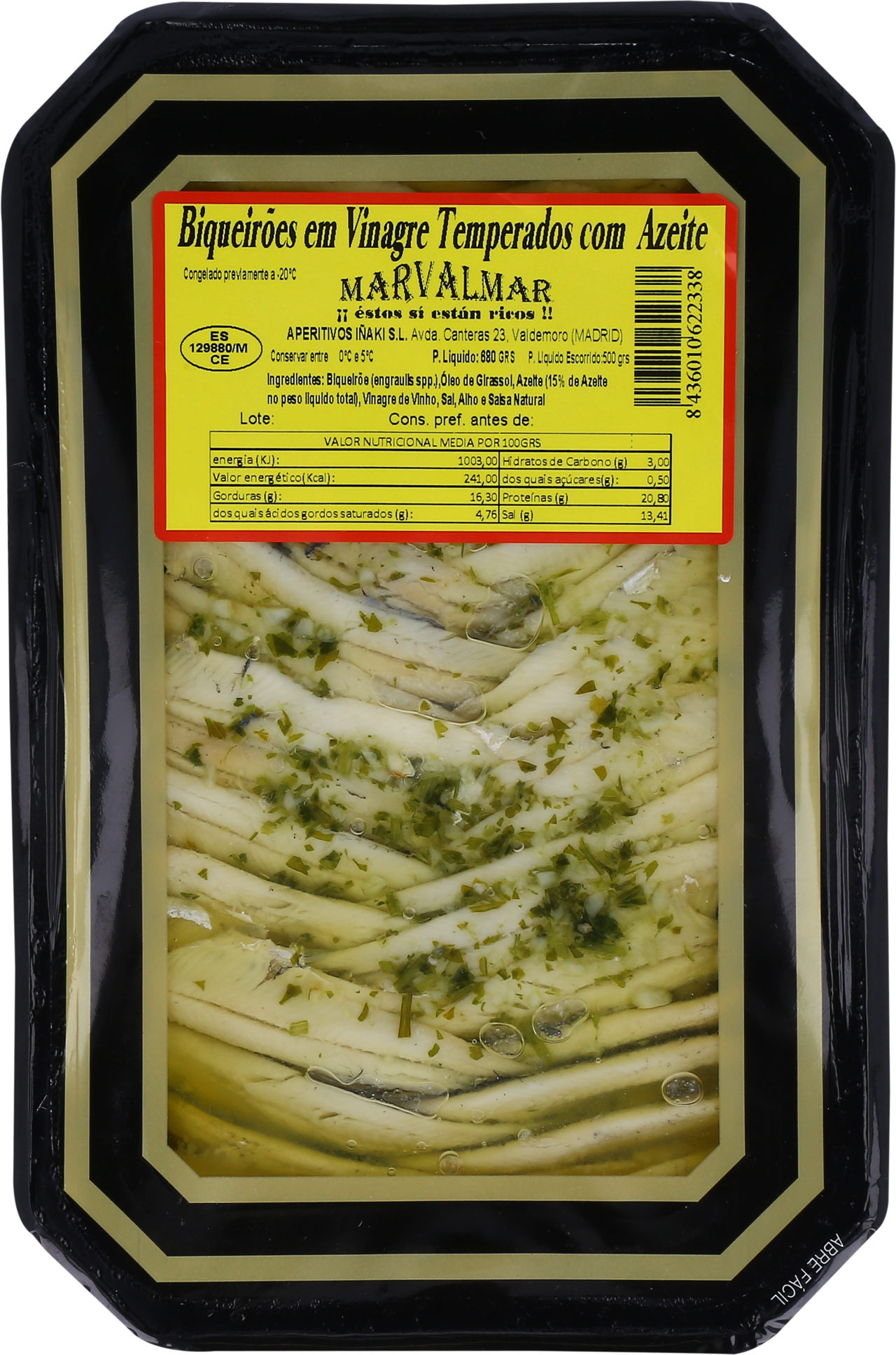 APERITIVOS INAKI Biqueiroes Em Vinagre Com Azeite 680 G