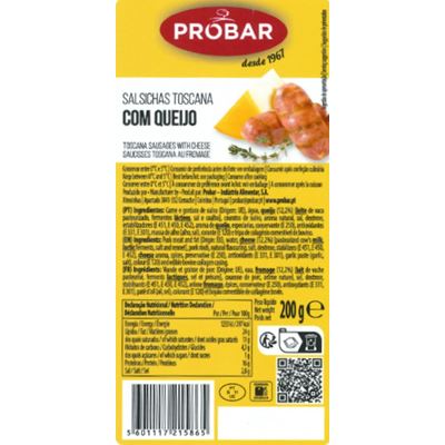 Salsichas de Churrasco com Queijo Probar 200g
