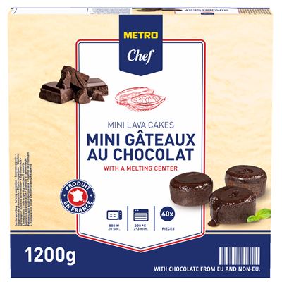 Mini Fondant de Chocolate METRO Chef Congelado 40x30g
