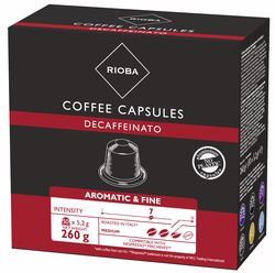 Cápsulas de Café Descafeinado Rioba Alumínio 50x5g