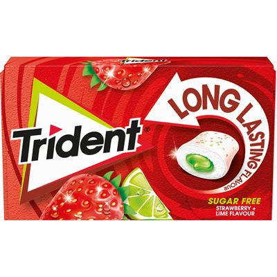 Pastilhas Elásticas Trident Long Lasting Morango-Limão 16 un